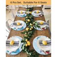 thumbnail image 4 of 13 Inch Round Placemats Set of 6, Blue Snowman Christmas Non Slip Heat Insulation PP Table Mats, Xmas Snowflake Birds Berry Winter Washable Place Mats for Kitchen Dining Party Table Decor, 4 of 7