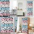 thumbnail image 6 of Paw Print Fabric Shower Curtain Animal Pink Blue Wood Grain Washable Shower Curtains for Bathroom, Waterproof Bath Curtain with Hooks Home Decor 72x72in, 6 of 8
