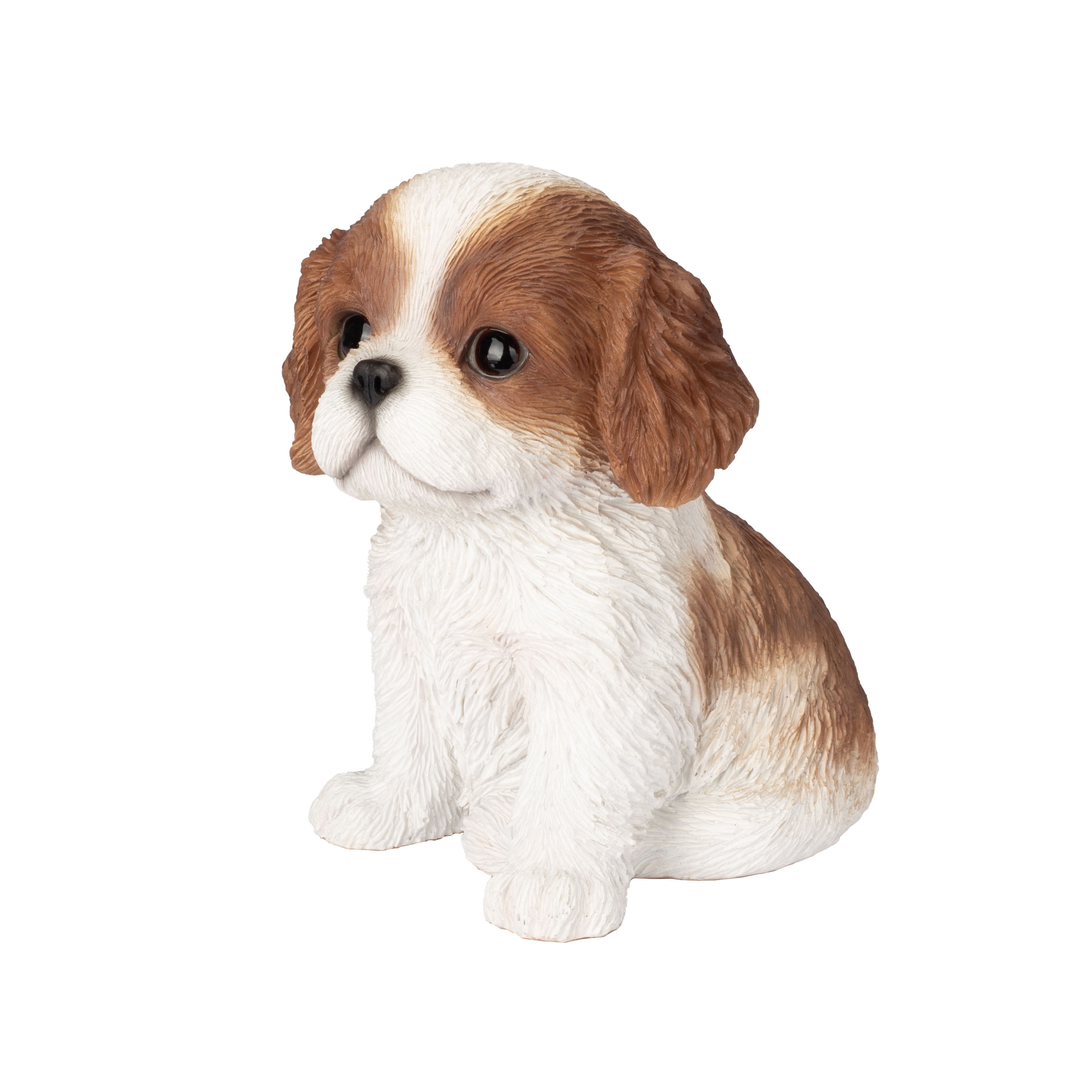 SOREAL Brown King Charles Decorative Puppy Figurine for Home & Garden Décor, Handpainted Polyresin Dog Statue, Realistic Design | Gift for Dog Lovers | Weather-Resistant Indoor/Outdoor Decor
