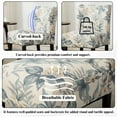 thumbnail image 4 of Roundhill Furniture Capa Print Fabric Armless Contemporary Accent Chair in Blue Leaves, 4 of 10