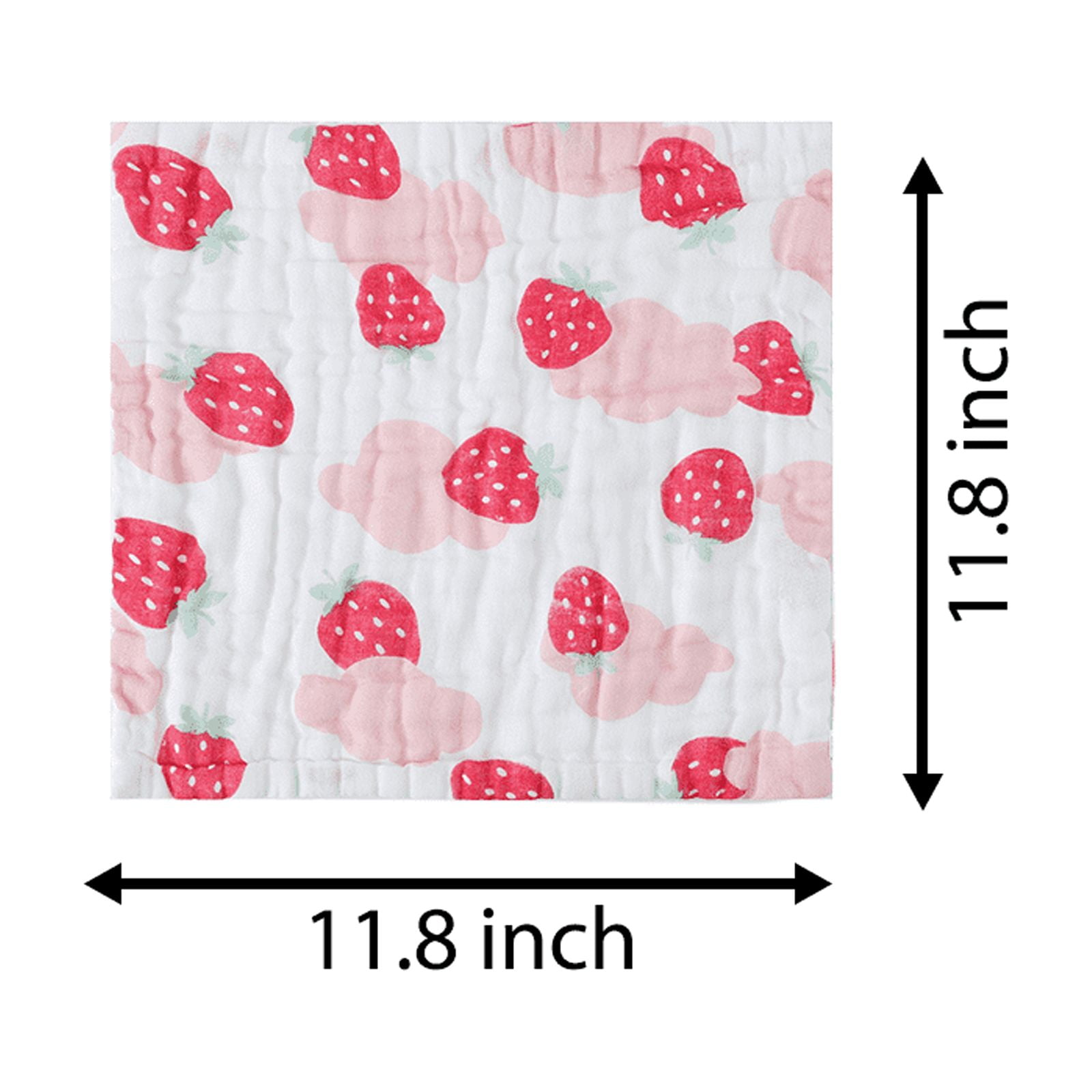 Piu Dino Muslin Baby Towel  Kit w/ 3 units  (Blanket 110 x 110 cm, Burp Cloths 50 x 25 cm), Wash Cloths (30 x 30 cm)  Girls
