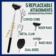 thumbnail image 2 of Extendable Back Scratcher for Men & Women - START MAKERS Telescopic Backscratchers with 5 Replaceable Head for Christmas Gift,New Year Gifts, Valentine's Day Gifts, 2 of 6