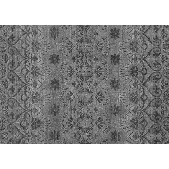 Ahgly Company Indoor Rectangle Abstract Gray Modern Area Rugs, 5' x 8'