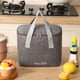 thumbnail image 5 of Bolsa térmica tipo bento con correa ajustable, bolsa térmica a prueba de fugas para comidas escolares y de trabajo, bolsa de picnic portátil con aislamiento térmico Aestivo | Gris | AESTIVO, 5 of 7