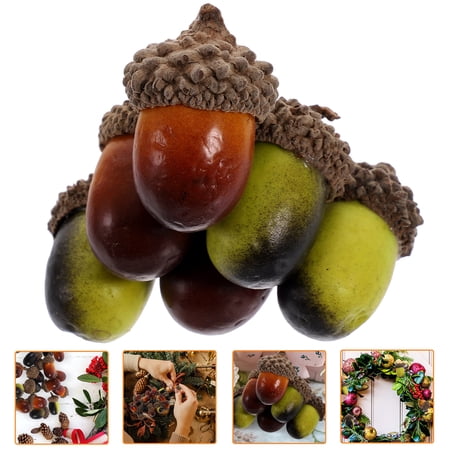 FRCOLOR 100 Pcs Decorations Simulated Acorn Ornaments Festival Props DIY
