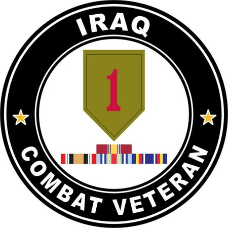 3.8 Inch 1st Infantry Iraq Campaign with ribbons