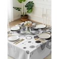 thumbnail image 3 of Black Gradient Suqare Tablecloth - 54 x 54 Inch, Abstract Polka Dots Vintage Modern Art Waterproof & StainResistant Tablecloth, Washable Oil-proof Table Cover for Dining/Party/Wedding/Camping/Buffet, 3 of 9