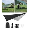thumbnail image 3 of LOVIVER Waterproof Ripstop Tent Tarp 290cm Camping Windproof Shelter Anti Protection Tarpaulin 5 Ropes Carrying Bag Black, 3 of 8
