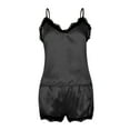 thumbnail image 4 of LSLJS Ensemble Deux Pièces pour Femmes en Dentelle Satinée, Camisole à Bretelles, Hauts, Shorts, Pyjama, Ensembles de Lingerie, 4 of 8