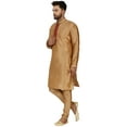 thumbnail image 4 of SKAVIJ Men's Kurta Pajama and Scarf 3-Piece Set Wedding Party Dress Brown M, 4 of 6