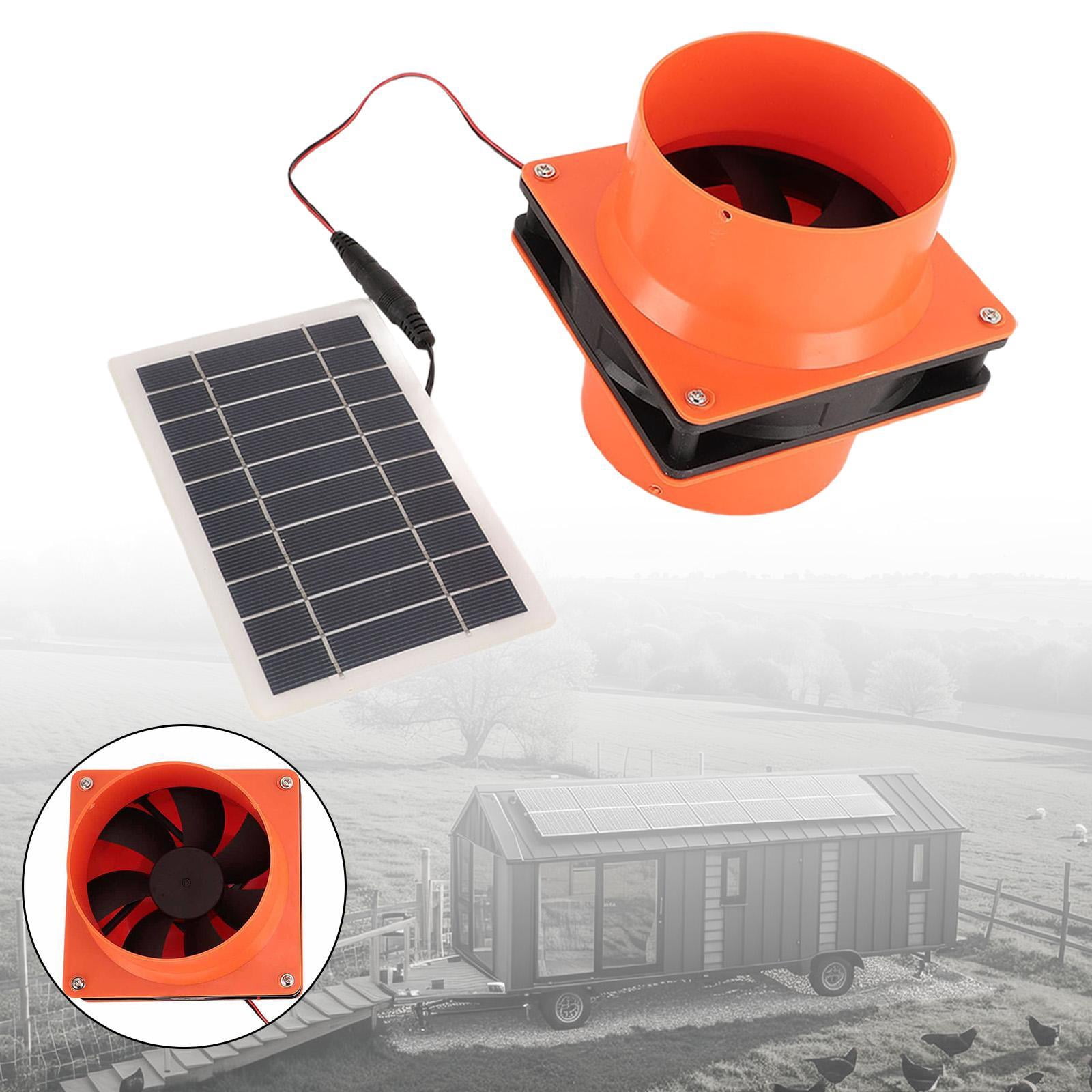 Solar Exhaust Fan Ventilation Kit 12V Silent Operation for Boat Cabin Kitchen Greenhouse Pet House