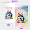 thumbnail image 2 of Happy Easter Siberian Husky with Bunny Ear Headband and Flowers 5x7in Folded Greeting Card Husky Dog Lover Gifts Single Note Card with Envelope - 13001, 2 of 5
