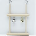 thumbnail image 5 of SPRING PARK Wood Perch Toy with Bell for Bird Parrot Parakeet Cockatiel Conure Cockatoo African Grey Macaw Eclectus Lovebird Finch Canary Budgie Cage Stand Swing, 5 of 7