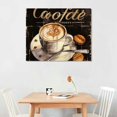 thumbnail image 2 of Nawypu Coffee Wall Art Kitchen Decor Vintage Coffee Bar Wall Decor Black Brown Coffee Theme Dining Room Canvas Pictures Cafe Bean Cup Painting Artwork Table Shop Family Home Decoration, 2 of 4
