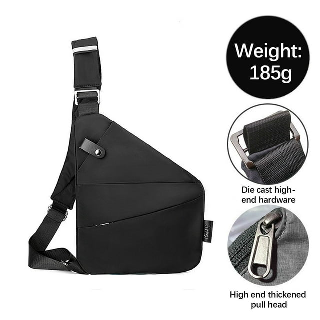 Travel Messenger Bag, Chest Bag for Men, Waterproof Nylon Material, Adjustable Shoulder Straps, For Commuting-Office, Laptop Compartment, Durable Construction, Urban Style, Everyday Use Akmoler