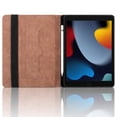 thumbnail image 2 of Case for iPad 9th/ 8th/ 7th Generation 10.2 inch, Brown Leather Folio Stand with Pencil Holder & Card Slot, Auto Wake/Sleep, 2 of 7