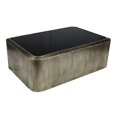 thumbnail image 2 of Black Glass Top Metal Coffee Table, 2 of 2