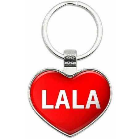 Lala - Names Female Metal Heart Keychain Key Chain Ring, Multiple Colors