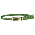 thumbnail image 2 of Womens Braided PU Leather Belt Thin Strap with Buckle Adjustable Waistband, 2 of 3