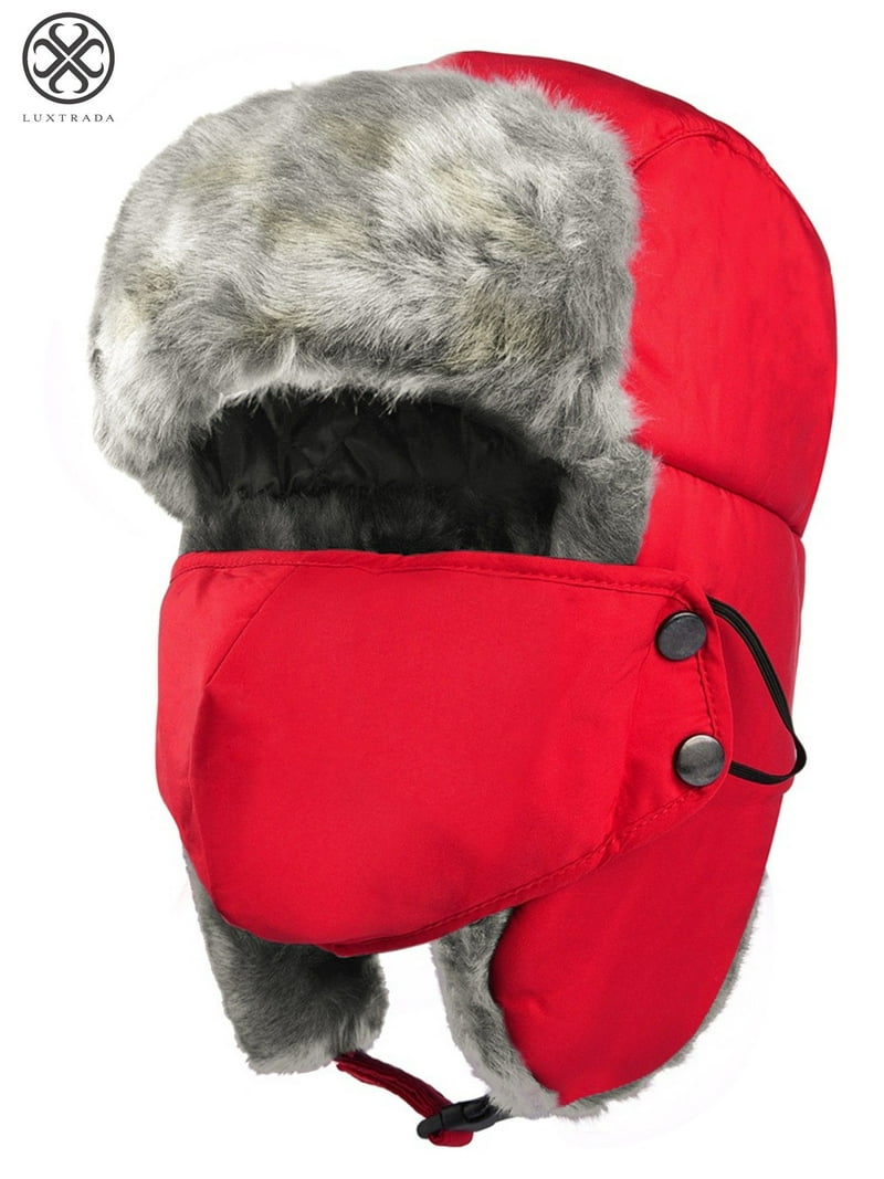 Luxtrada Unisex Winter Snow Cap, Ushanka Ski Hat with Ear Flaps