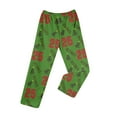 thumbnail image 5 of Adult Fashion Christmas Print Casual Pants with Drawstring Elastic Waist, Comfortable Sleepwear and Loungewear Trousers for Home Use,Green,M, 5 of 7