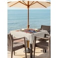 thumbnail image 3 of Outdoor Tablecloths with Umbrella Hole & Zipper, Independence Day 60x60 Inch Square Tablecloths, Spring Roses Flowers US Flag Rustic Plants Waterproof Table Cloth, Patio/Pool/Picnic Table Covers, 3 of 8