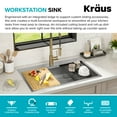 thumbnail image 6 of Kraus Kore ADA Workstation 33 Drop-In Topmount 16 Gauge Stainless Steel Single Bowl Kitchen Sink with Accessories, 6 of 17