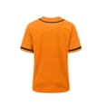 thumbnail image 5 of Kids Baseball Jersey Button Down Hip Hop Personalized Sport T Shirts Tops for Boys Girls 3-14 Years Orange, 5 of 7
