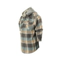 thumbnail image 3 of Gioberti Kids and Boys 100% Cotton Removable Hoodie Plaid Checkered Flannel Shirt, 3 of 5