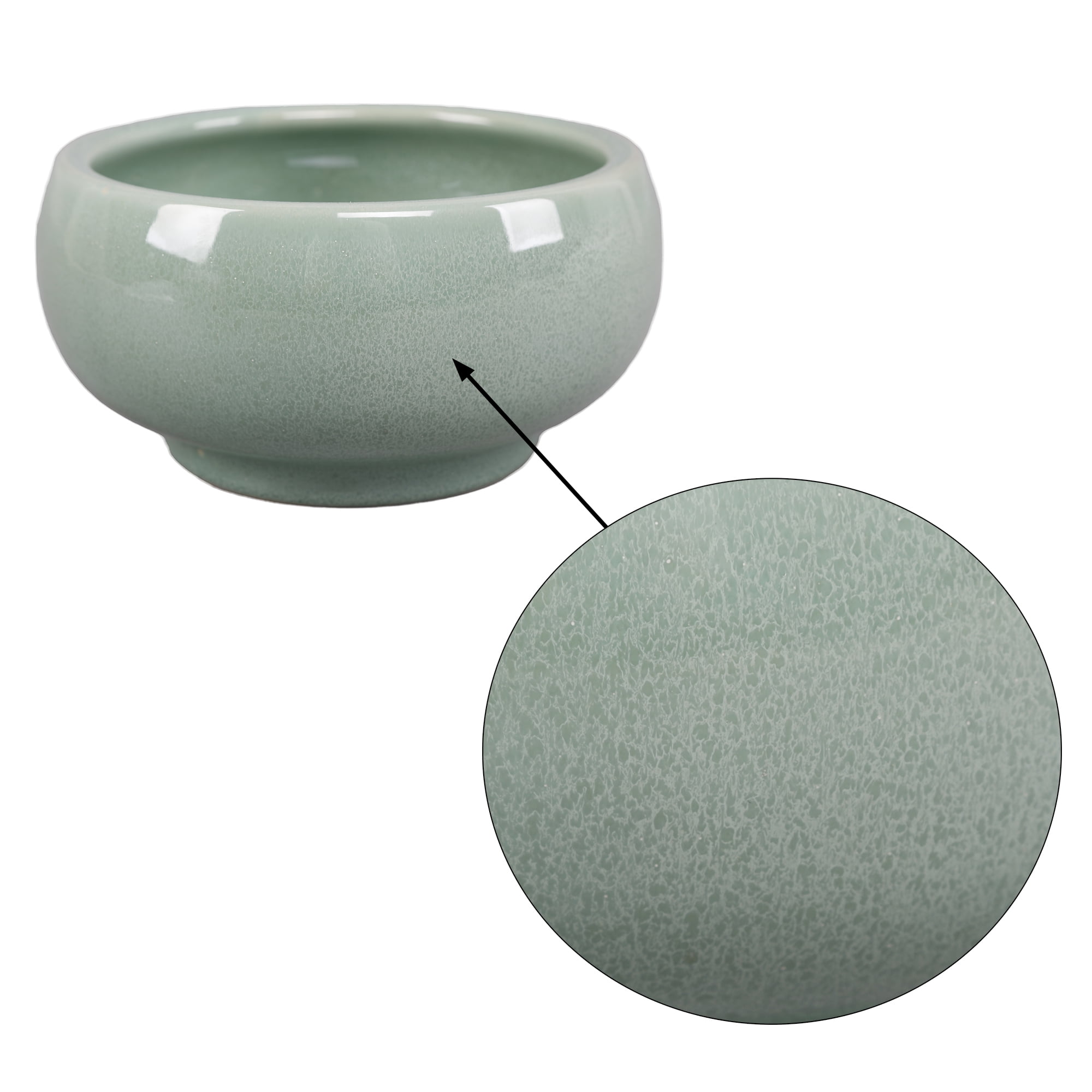 Better Homes & Gardens 7.9" Reactive Glaze Ceramic Emery Planter for Tabletops – 3.3 lbs