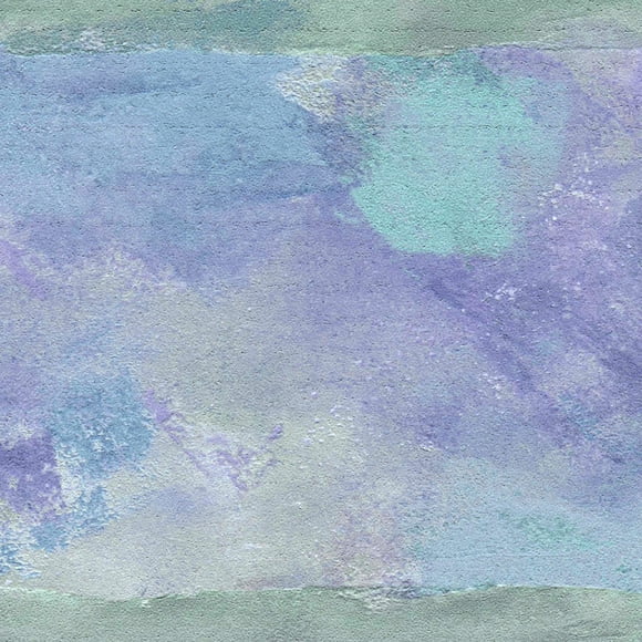 Dundee Deco's Peel and Stick Wallpaper Border - Abstract Blue Purple Brush Strokes Wall Border Retro Design, 15 ft x 7 in (4.57m x 17.78cm), Self Adhesive