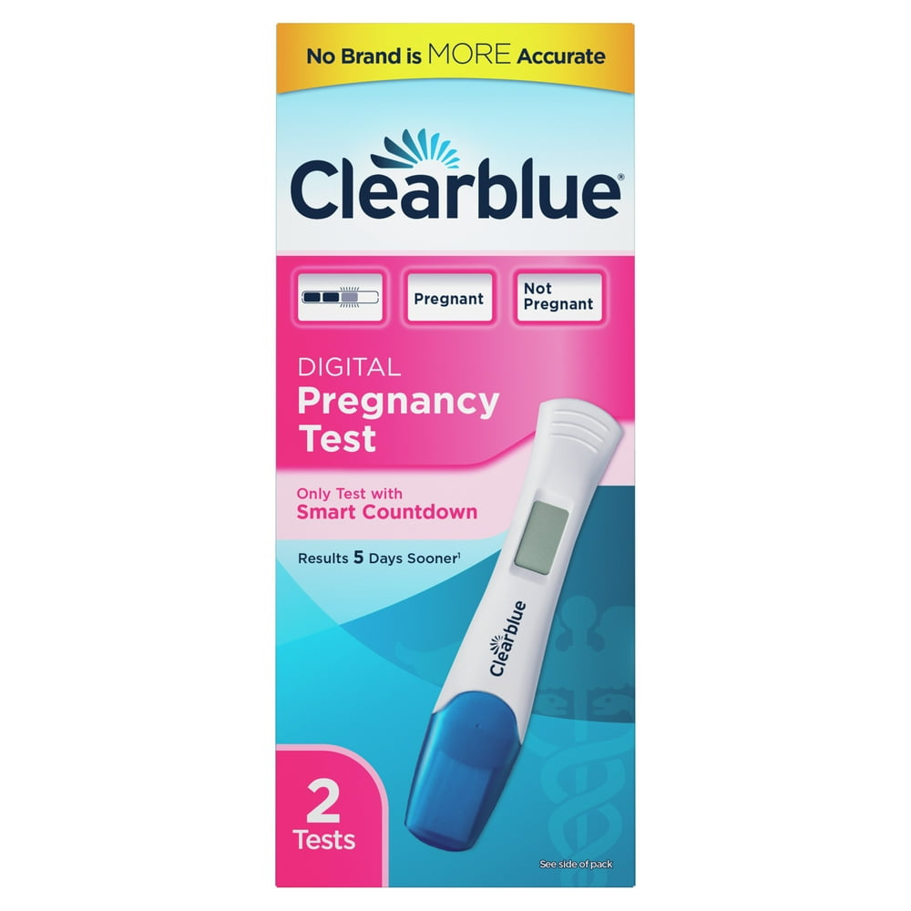 Clearblue Digital Pregnancy Test With Smart Countdown, 2 Ct Walmart