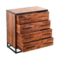 thumbnail image 6 of Handmade Dresser with Grain Details and 4 Drawers, Brown and Black, 6 of 6