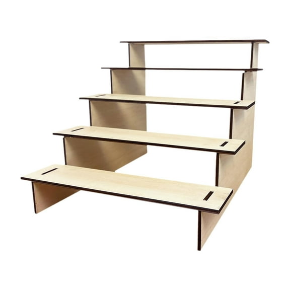 WeiLaiKeQi Wooden Display Riser Decor Collectibles Display Shelf for Perfumes Cosmetics