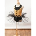 thumbnail image 3 of inhzoy Kids Girls Sequins Sleeveless Tutu Dress for Ballet Dance Performance Modern Latin Jazz Leotard Dress Gold 8, 3 of 9