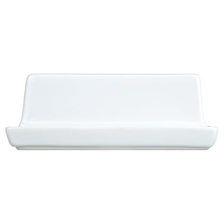 Mainstays Stoneware Butter Dish with Lid, Ceramic Butter Holder for Kitchen Countertop Storage, White