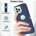 thumbnail image 4 of Asuwish Compatible with iPhone 16 Pro Max 6.9 inch Phone Case Hybrid Rugged Shockproof Hard Protective Drop Proof Full Body Heavy Duty Mobile Cell Cover for iP16M i16 ProMax 16ProMax Women Men Blue, 4 of 7