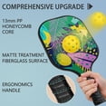 thumbnail image 2 of Pickleball Paddles Set Of 2, Fiberglass Surface, Tropical Jungle Print, 4 Balls & Bag, 2 of 5
