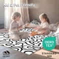 thumbnail image 4 of ODIKA 8'x8' Machine Washable Non-Slip Area Rug, Mystic Serpent Interlocking High Traffic Rug, Black, 294723, 4 of 5