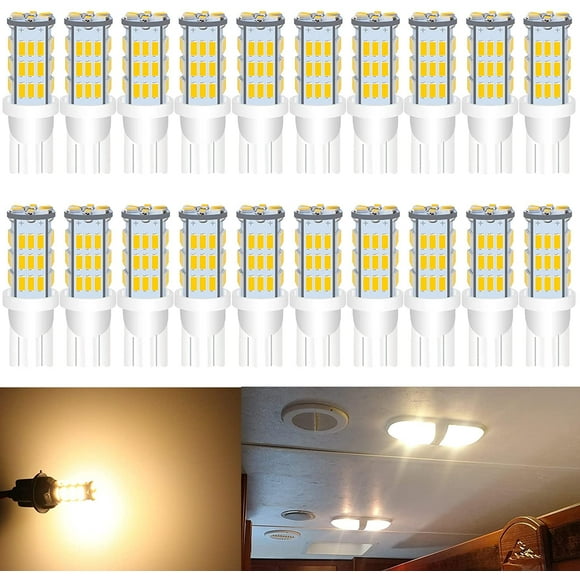UNXMRFF - T10 921 Bulb Warm White Camper Light Bulbs 168 912 194 Bulb for 12V RV Light Bulbs Travel Trailer RV