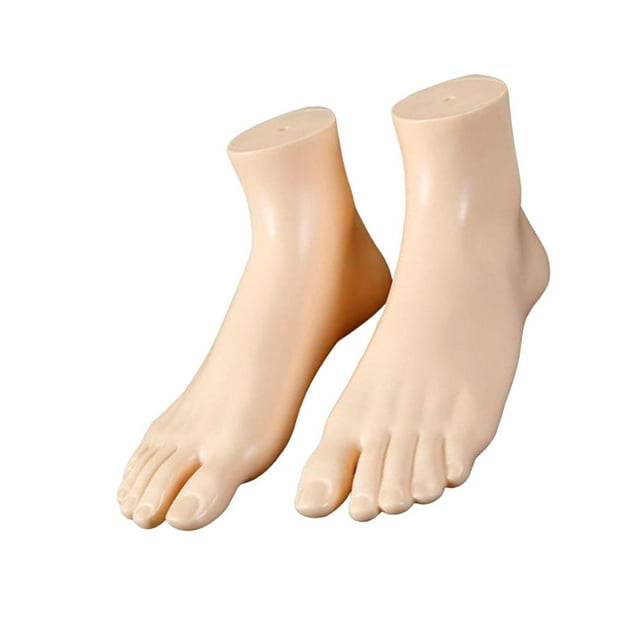 PVC Mannequin Adult Feet Ankle Bracelet Foot Left stand Jewelry shoes jewerly and Right for Toe Rings Normal