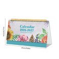 thumbnail image 3 of Desk Calendar 2026 to 2027 18 Months Desk Calendar OrnamentStanding Flip Calendar For Home Office Supplies USA Holidays, 3 of 6