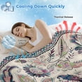 thumbnail image 3 of Purple Teal Ethnic Cooling Blanket,Lightweight Breathable Summer Throw Blanket with Double Sided Cold Effect,Boho Modern Geometric Abstract Art Picnic Blankets Bed Sheet for Hot Sleepers 40"x60", 3 of 8