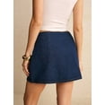 thumbnail image 2 of Womens Dark Wash Denim Skort With Built-In Shorts, Casual Style, 2 of 7