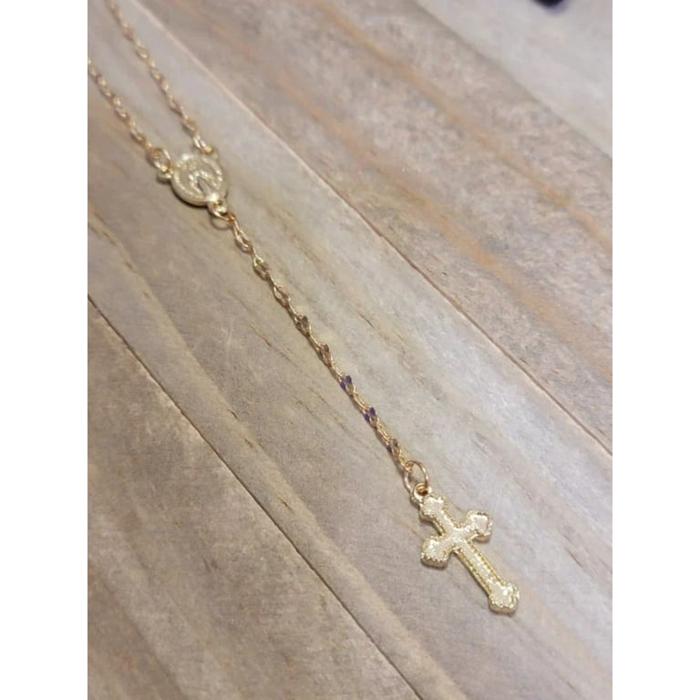 Gold rosary on sale necklace walmart