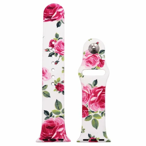 Blekon Collections Women's Stylish Silicone Printed Wrist Watch Band Compatible