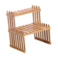 thumbnail image 3 of koolsoo Desktop Flower Pot Holder Decor Rustic Display Rack for Counter Home Balcony 2 Layer 27cm, 3 of 9