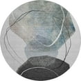 thumbnail image 2 of Addison Rugs Mayfield Premium Machine Washable Transitional Abstract Ivory Round Rug, 8' x 8', 2 of 6