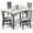 Gray Button Tufted Velvet Chair, variant on LinkRomat Dining Table Set for 4,Faux Marble Dining Room Table,Kitchen Table Set with 4 Button Tufted Velvet Dinner Chairs for Kitchen,Dining (Gray)
