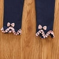 thumbnail image 2 of Toddler Baby Girls Pit-striped Leggings Princess Flower Stretchy Warm Trousers Pants, 2 of 3